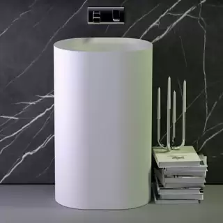 KNIEF Pearl Раковина 50х40х90 см, без отв., отдельностоящая, без перелива, цвет: белый матовый