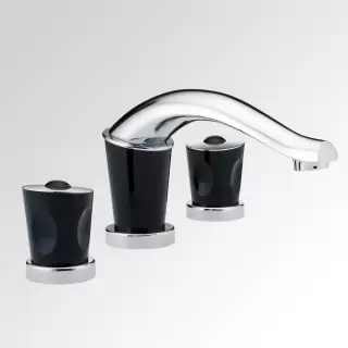 THG Bagatelle pierre noire Смеситель для раковины, 3 отв., цвет: хром