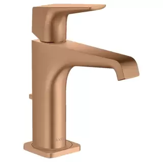 Axor Citterio E Смеситель для раковины, на 1 отв., излив 14.3см, с донным клапаном, цвет: шлифованное бронза