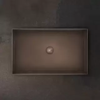 Gessi 316 Раковина 60x35 см, без отв., для установки на столешницу, без перелива, нержавеющая сталь, цвет: Copper Brushed PVD