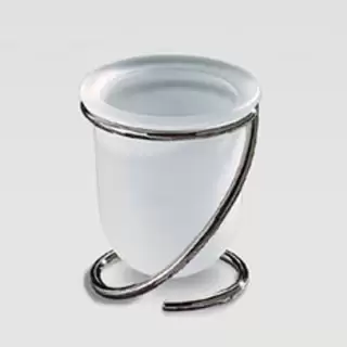 Colombo Luna Стакан настольный, цвет: хром/матовое стекло