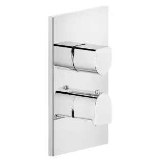 Gessi Rilievo Встраиваемый смеситель для душа, термостатический, на 2 источника, внешняя часть, цвет: хром