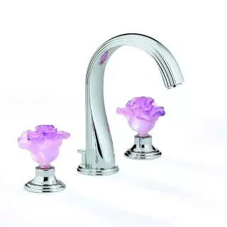 THG Rose Смеситель для раковины, 3 отв., цвет: хром