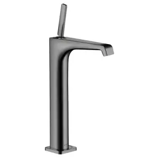 Axor Citterio E Смеситель для раковины, на 1 отв., высокий., с незапираемым донным клапаном, цвет: черный хром