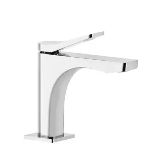 Gessi Rilievo Смеситель для раковины на 1 отв. без донного клапана h=153мм, излив 126мм , цвет: хром