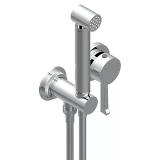 THG Hamptons Гигиенический душ со смесителем, держателем с подводом воды и шлангом 150см., цвет: хром
