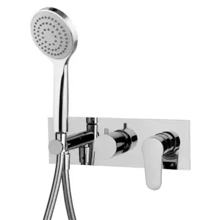 Fima Carlo Frattini Serie 22 Смеситель для душа, встраиваемый, на 2 источника с ручным душем, цвет: хром