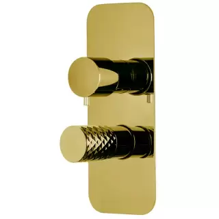 Fima Carlo Frattini Spillo Tech Смеситель для душа, встраиваемый, переключателем на 2/3 источника, цвет: золото