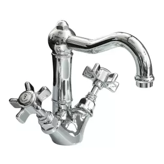 Nicolazzi Dames Anglaises Смеситель для раковины с 2мя ручками, с донным клапаном, излив: 165мм, цвет: хром