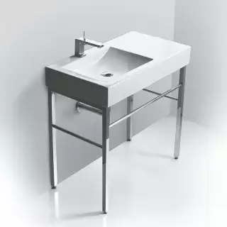 Simas Frozen Консоль 90х50см., напольная, без отв., цвет: белый