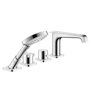 Axor Citterio E Смеситель на край ванны, на 4 отверстия, с термостатом, внешняя часть, цвет: хром