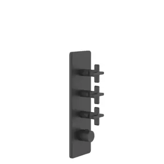 Gessi Inciso Смеситель для душа, встраиваемый, термостатический, резьба 3/4", внешняя часть, цвет: Black XL