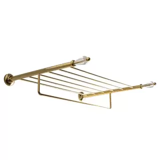 3SC Boheme Полочка 50х40см, с полотенцедержателем , цвет: золото 24к. Lucido