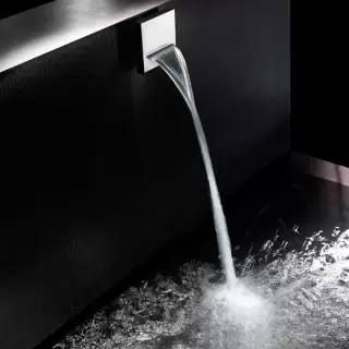 Bossini Bocca OLE' SQUARE Излив для душа, латунь каскадная струя 1/2, цвет: хром