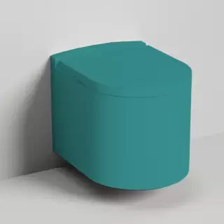 Salini Gemelli Унитаз подвесной 530х410х420 мм, материал S-Stone матовый, внутри керамика, крышка микролифт, цвет RAL 5018