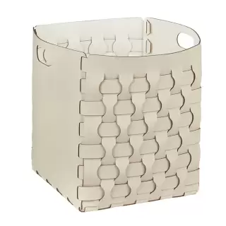 ADJ Корзинка Dubai, 35x35xH40 см., цвет: панна котта/белый