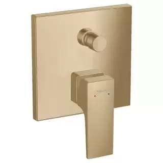 Hansgrohe Metropol Смеситель для ванны, встраиваемый, с переключателем и обратным клапанами, внешняя часть, цвет: шлифованная бронза