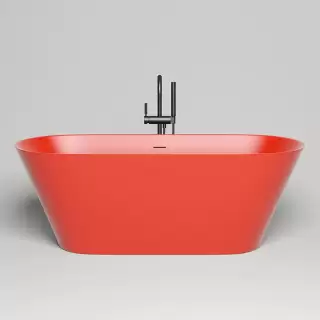 Salini Mona Ванна отдельностоящая 170х72х58.5 cм, донный клапан "Up&Down", сифон, слив-перелив, материал: S-Sense, цвет: глянец RAL2005