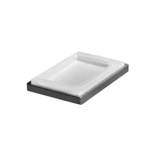 Colombo Look Мыльница настольная, цвет: PVD графит матовый/матовое стекло