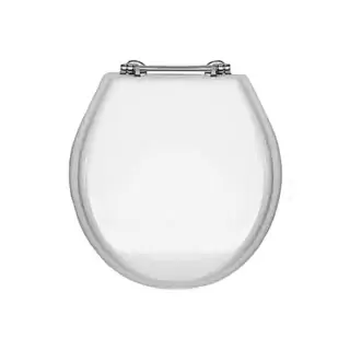 Devon&Devon Rose Сиденье для унитаза из мдф, с микролифтом, цвет: белый/хром