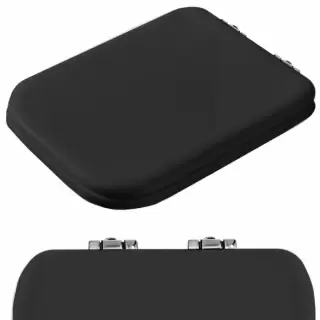 Kerasan Waldorf Сиденье для унитаза, микролифт, цвет: черный/хром