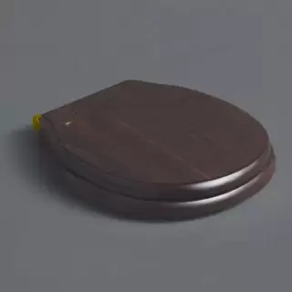 SIMAS Londra Сиденье для напольного унитаза, дерево, орех, петли-золото