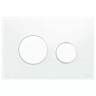 TECEloop Панель смыва, стекло белое, клавиши белые