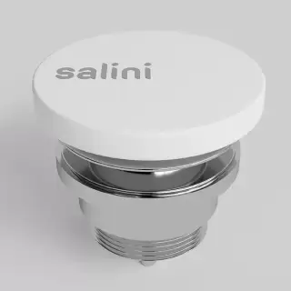 Salini D604 Донный клапан для раковины, фиксированный, S-Stone, цвет: белый матовый