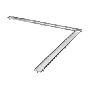 TECE Решетка угловая "plate" , 1000x1000 мм ,нержавеющая сталь, полированная