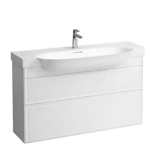 Laufen New Classic Тумба с раковиной, 117.5x31.5x67.5см, 2 ящика, подвесная, цвет: белый глянцевый