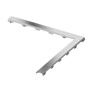 TECE Решетка угловая "steel II" , 900x900 мм ,нержавеющая сталь, полированная