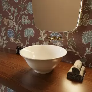 TW collection Раковина &Oslash;46см., накладная, без перелива, цвет: белый глянцевый