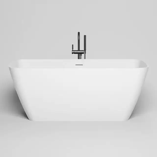 Salini Agatha Ванна отдельностоящая 180х80х66cм, донный клапан "Up&Down", сифон, слив-перелив, S-Stone, цвет: белый матовый