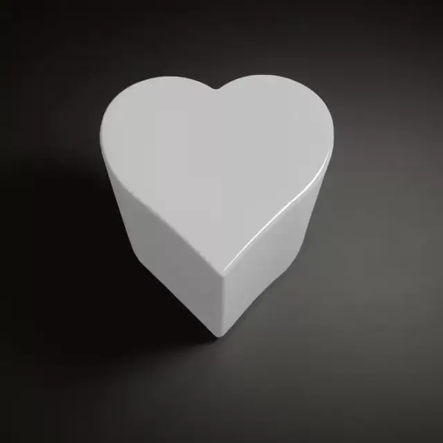 Kerasan Artwork Столик керамический декоративный на стальной основе "CUORI", 50х50х41 см, цвет: белый глянцевый