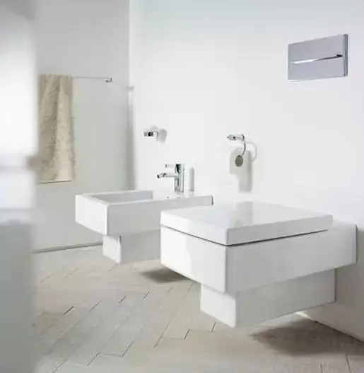 Duravit Vero Унитаз подвесной 37x54.5см, с вертикальным смывом с сиденьем, цвет: белый