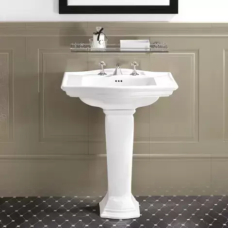 Devon&Devon Westminster Раковина 69х49 см, 3 отв., на пьедестале, цвет: белый