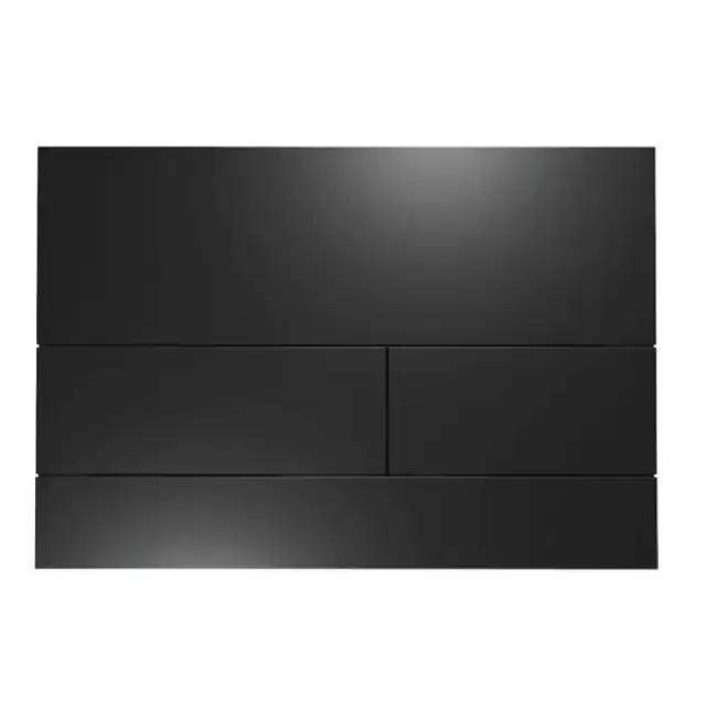 TECEsquare II, панель смыва с двумя клавишами металлическая, цвет: чёрный матовый