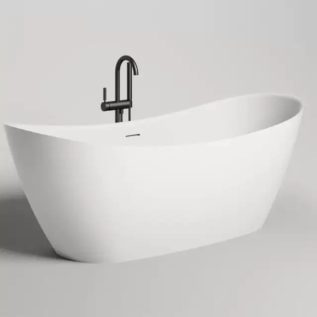 Salini Noemi Ванна отдельностоящая 170х75х69cм, донный клапан, сифон, слив-перелив, S-Sense, цвет: белый глянцевый