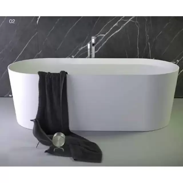 KNIEF Pearl Ванна отдельностоящая овальная 172x81x50см со сливом, цвет: белый матовый