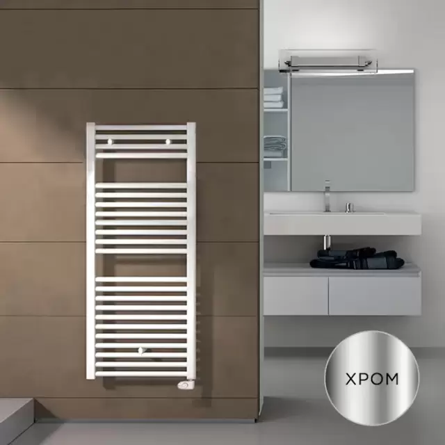 Irsap Ares Полотенцесушитель электрический 58x111.8x3см (22 трубок-2 пром), мощность:400 ватт, с хромир. регулятором темп-ры, провод: 120см, цвет: хром