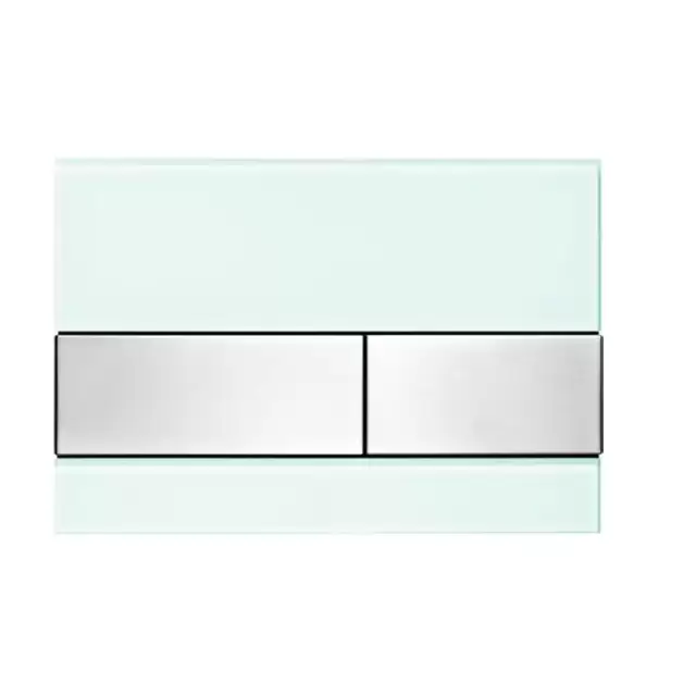 TECESquare Панель смыва, стекло, цвет: зеленое/сталь