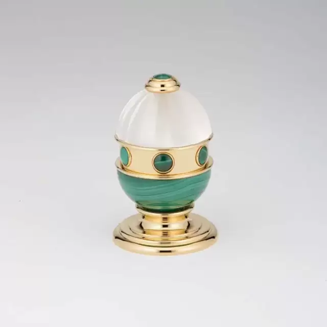 THG Cheverny Malachite Вентиль смесителя для раковины, вставки малахит, цвет: полированное золото