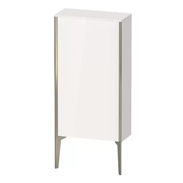 Duravit XViu Шкаф подвесной 50x24x89см, с 1 дверью, 2 стеклянными полками (петли слева), цвет: белый глянцевый/champagne matt