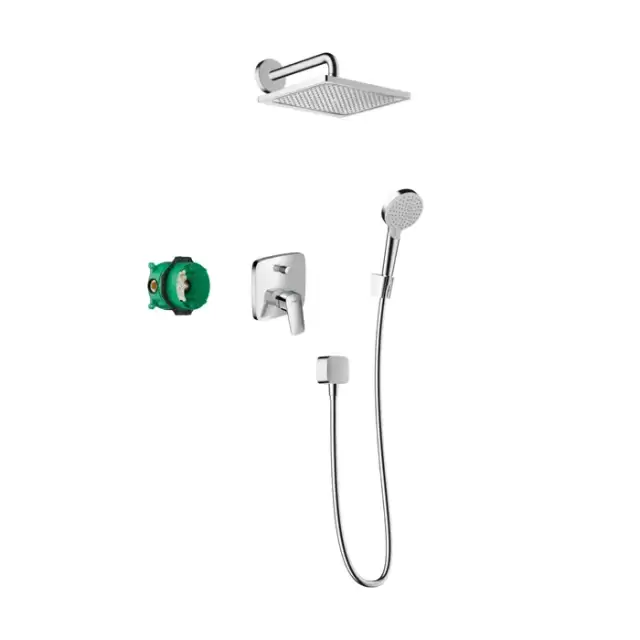 Hansgrohe Crometta E/Logis Душевой комплект с однорычажным смесителем Logis, цвет: хром