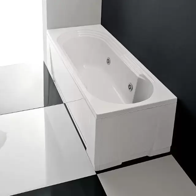 Ванна встраиваемая, 140x70xh56 см. с гидромассажем с цифровым включением, со сливной колонкой, с датчиком уровня воды, с фронтальной и 1 боковой панелью.
