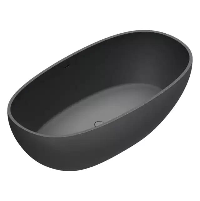 Catalano Solid Ванна отдельностоящая 176х91хh52см, с переливом, сифон в комплекте, цвет: черный матовый