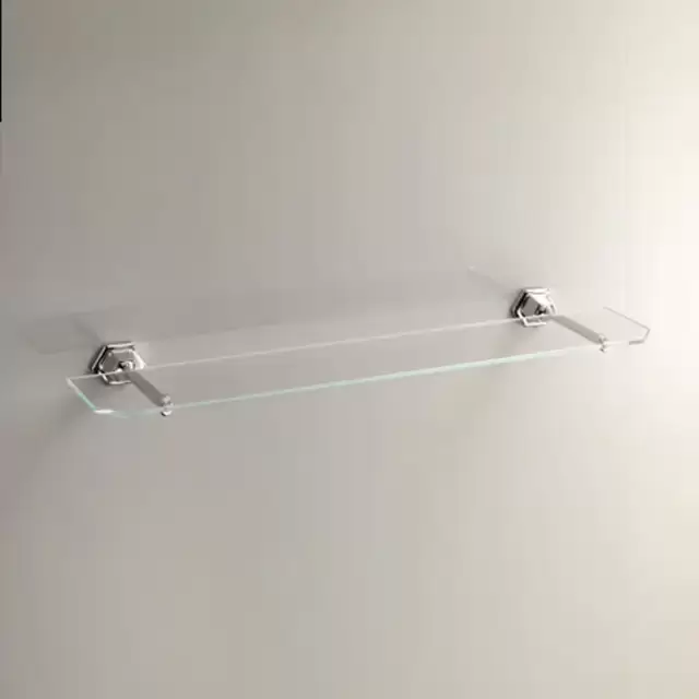 Devon&Devon Jubilee Полочка стеклянная, подвесной, цвет: никель блестящий