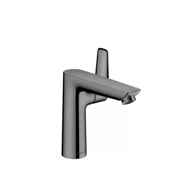 Hansgrohe Talis E Смеситель для раковины 150, на 1 отв, с донным клапаном, излив 141мм, цвет: шлифованный черный хром