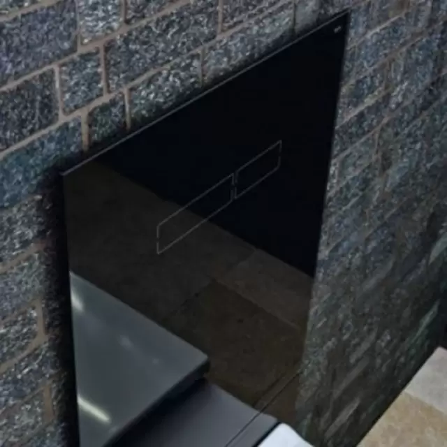 TECELux для установки унитаза -биде (DURAVIT) с верхней панелью из черного стекла с сенсорным блоком управления  sen-Touch  и нижней панелью стекло черное