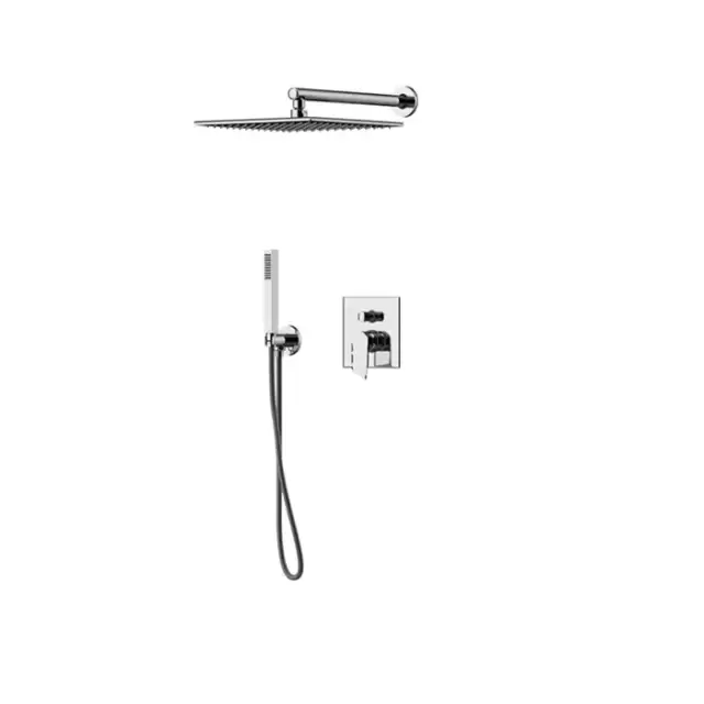Gattoni Soffio Душевой комплект, смеситель встроеный с внутр частью, ручная лейка. душевая головка 250мм.цвет: хром